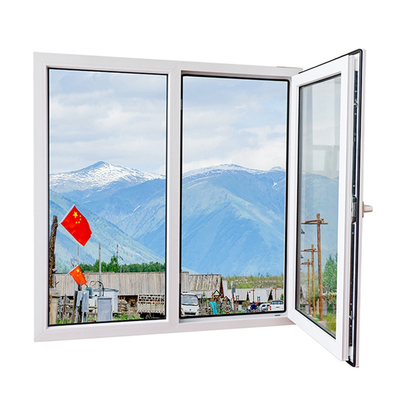 American style upvc swing windows upvc customized sizes heat insulation glass casement windows