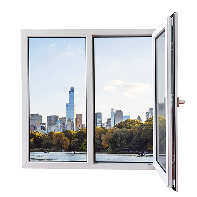 American style upvc swing windows upvc customized sizes heat insulation glass casement windows