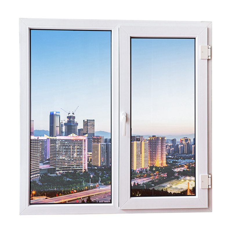 American style upvc swing windows upvc customized sizes heat insulation glass casement windows