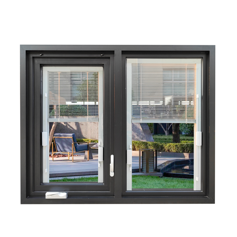 Competitive price louvre windows double glass power coating aluminium profiles casement window