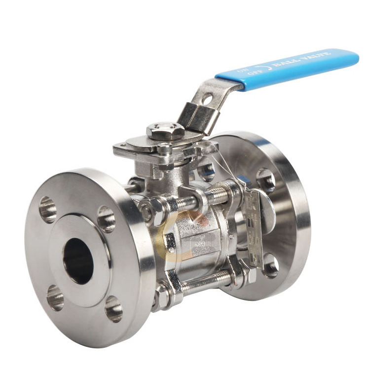 High Quality 304 Stainless Steel Flanged 2 Inch Manual 3 Piece 1/2''-4''/dn15-125 Ball Valve With Pharmaceutical