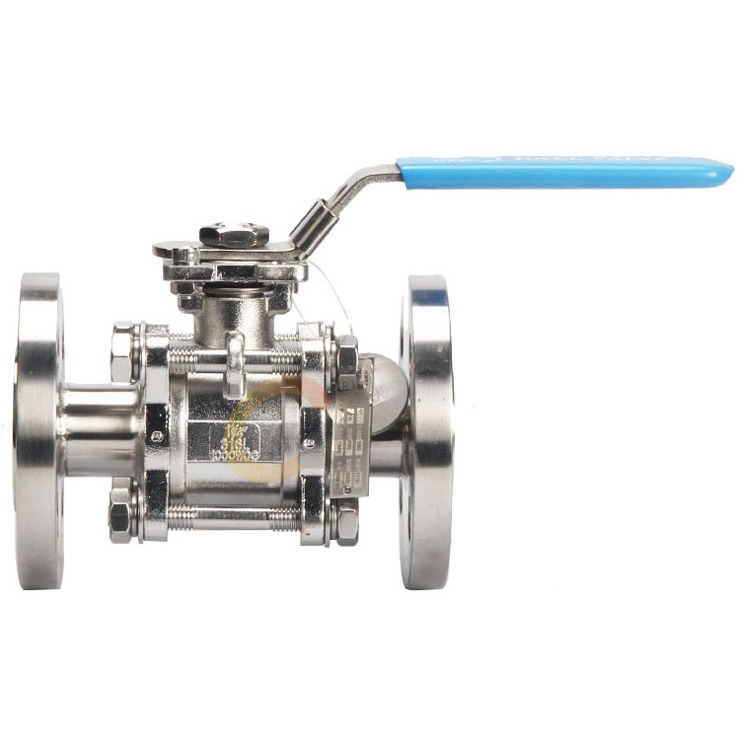 High Quality 304 Stainless Steel Flanged 2 Inch Manual 3 Piece 1/2''-4''/dn15-125 Ball Valve With Pharmaceutical