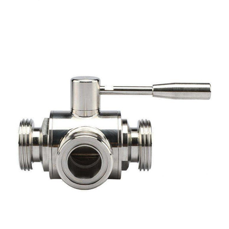 Factory supplier 4inch sanitary ss304 stainless steel thread new type 3 way ball valve