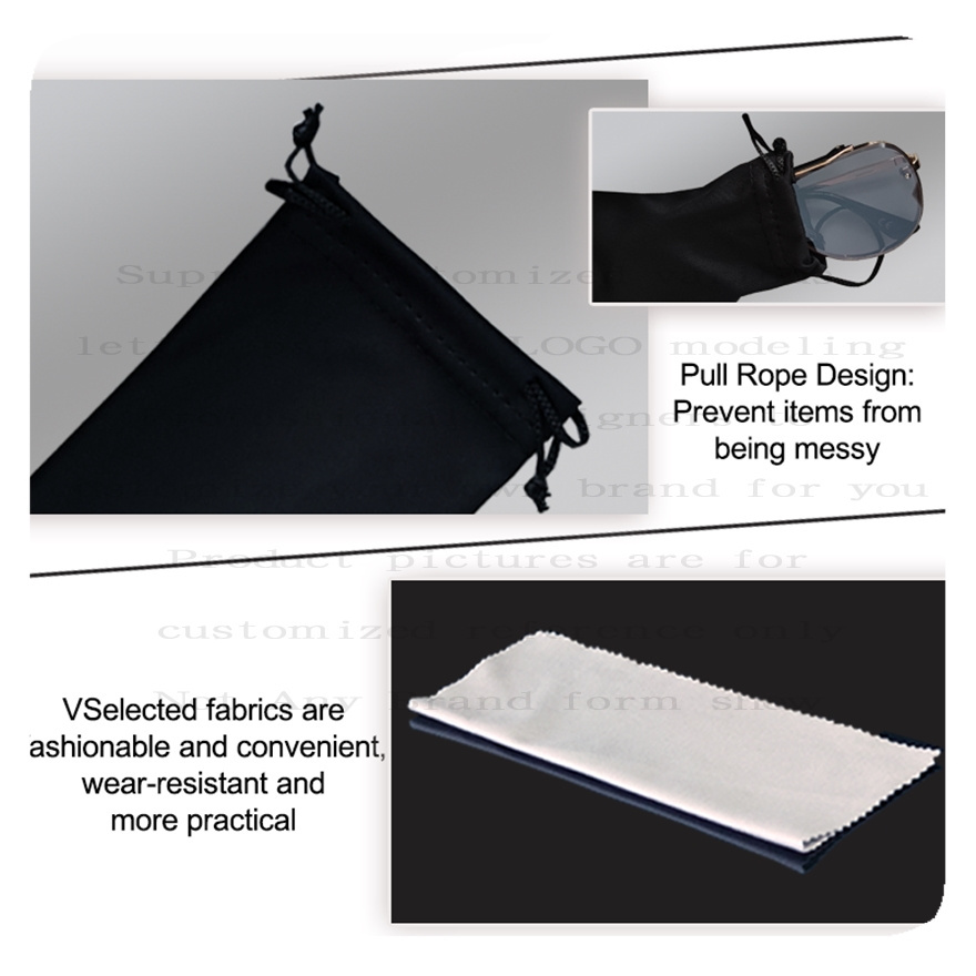 upscale clear leather display custom logo eyewear bag pouch paper box sun eye packaging sunglasses case for glasses