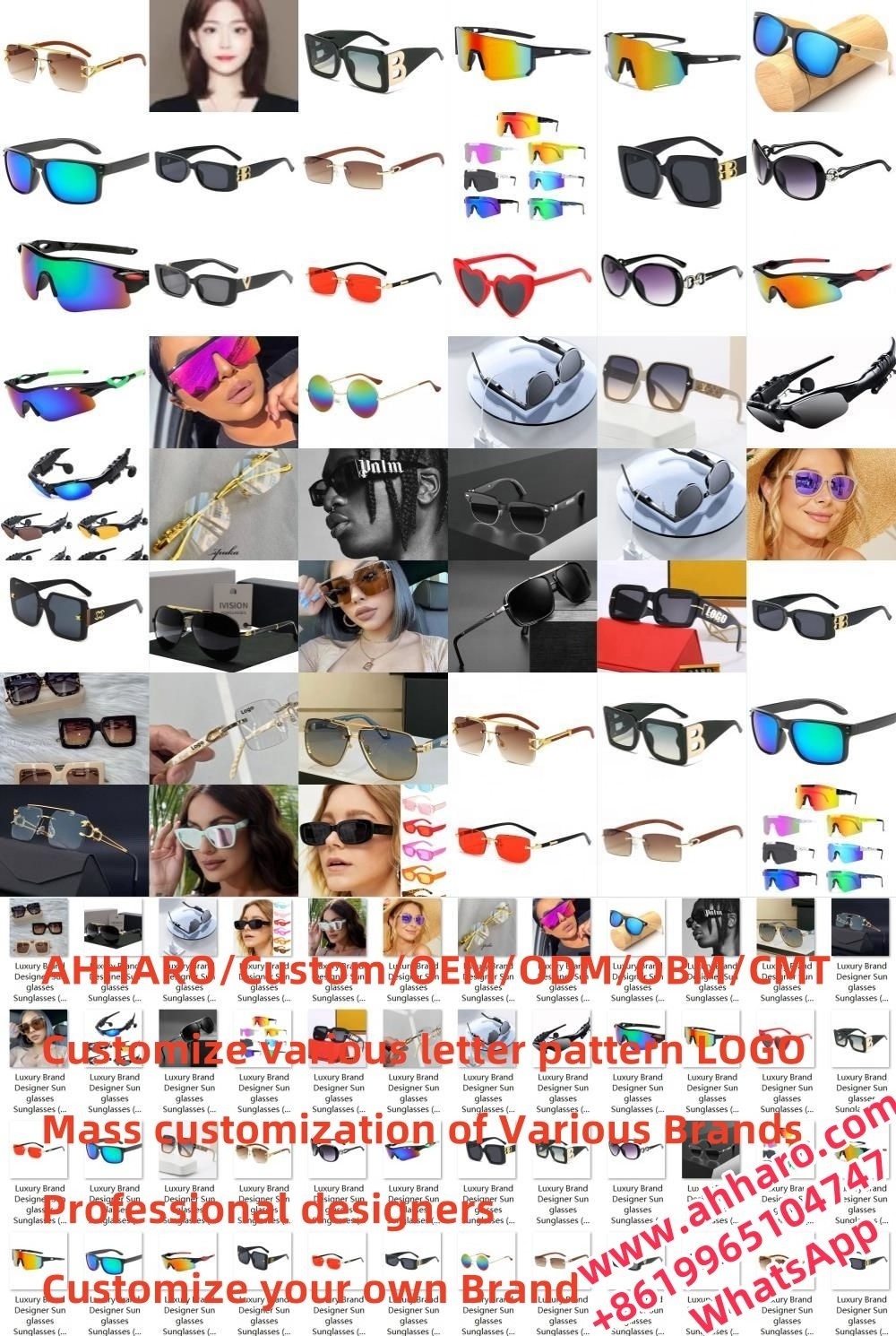 NEW Light Shade MP950 wholesale luxury oversized designer sunglasses women custom logo