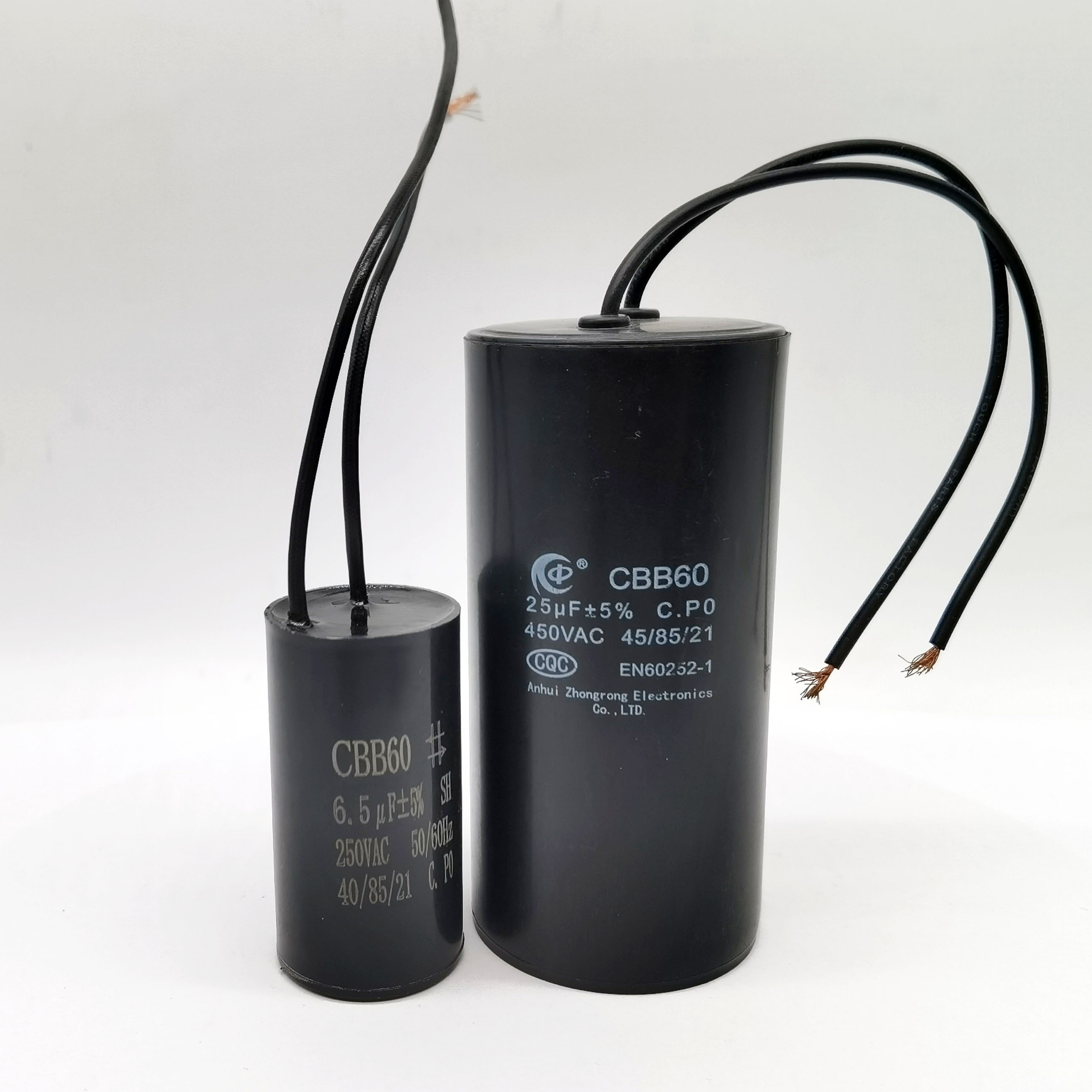 EN60252 CBB60 Motor Run Capacitor 6.5uf 250v 50/60Hz AC motor capacitor