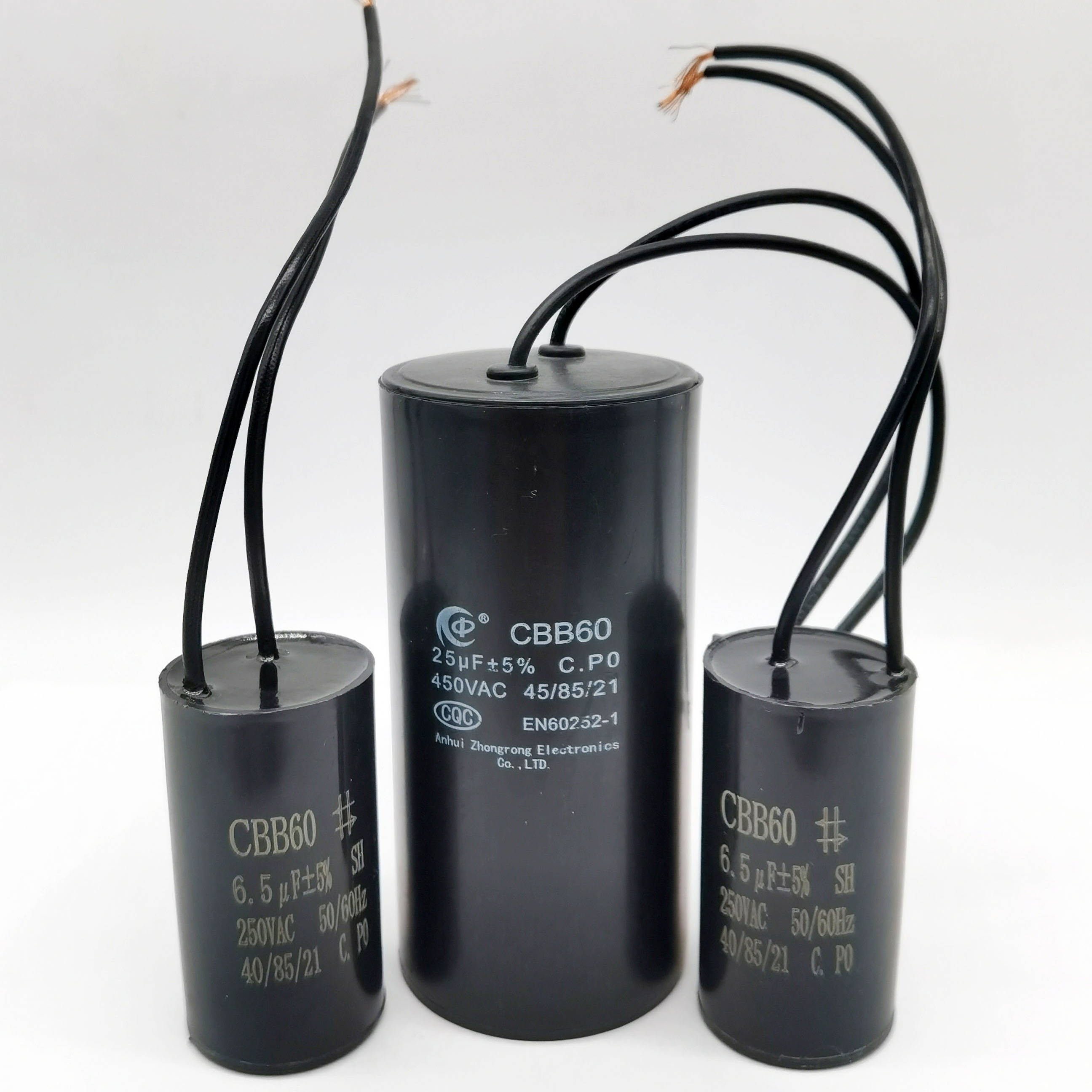 EN60252 CBB60 Motor Run Capacitor 6.5uf 250v 50/60Hz AC motor capacitor ...