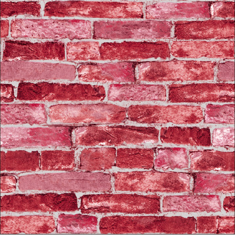 Factory price new  3d PVC vinyl washable brick design wall paper  for bathroom walls  removable wallpaper for  home decoration