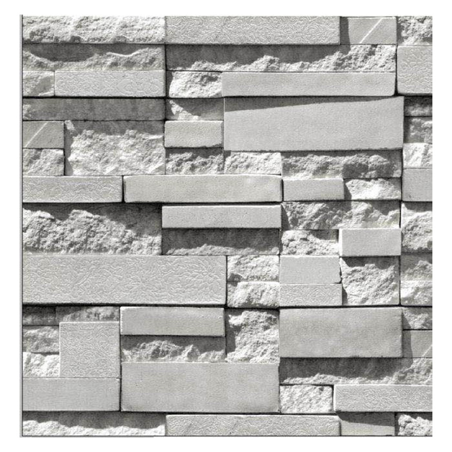 3D PVC Geometric Brick wall paper removable waterproof Vinyl Wallpaper peel and stick for Home Decor Office Workplace Hotel