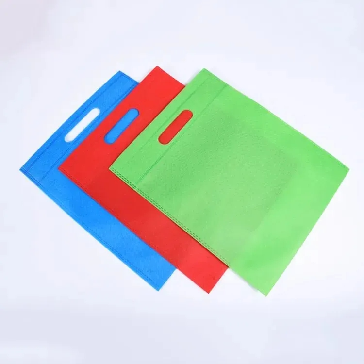 China Manufacturer Cheap Price D-cut Bags Non Woven Grocery Bag Custom Flat Pocket Bags