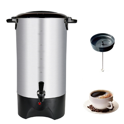 30 cups 6L Commercial coffee boiler stainless steel electric coffee urn with percolator