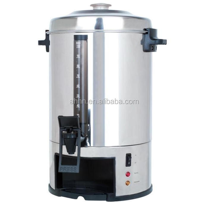 100 Cup Commercial Coffee Urn Hot Beverage Dispenser Water Urn Boiler, Stainless steel