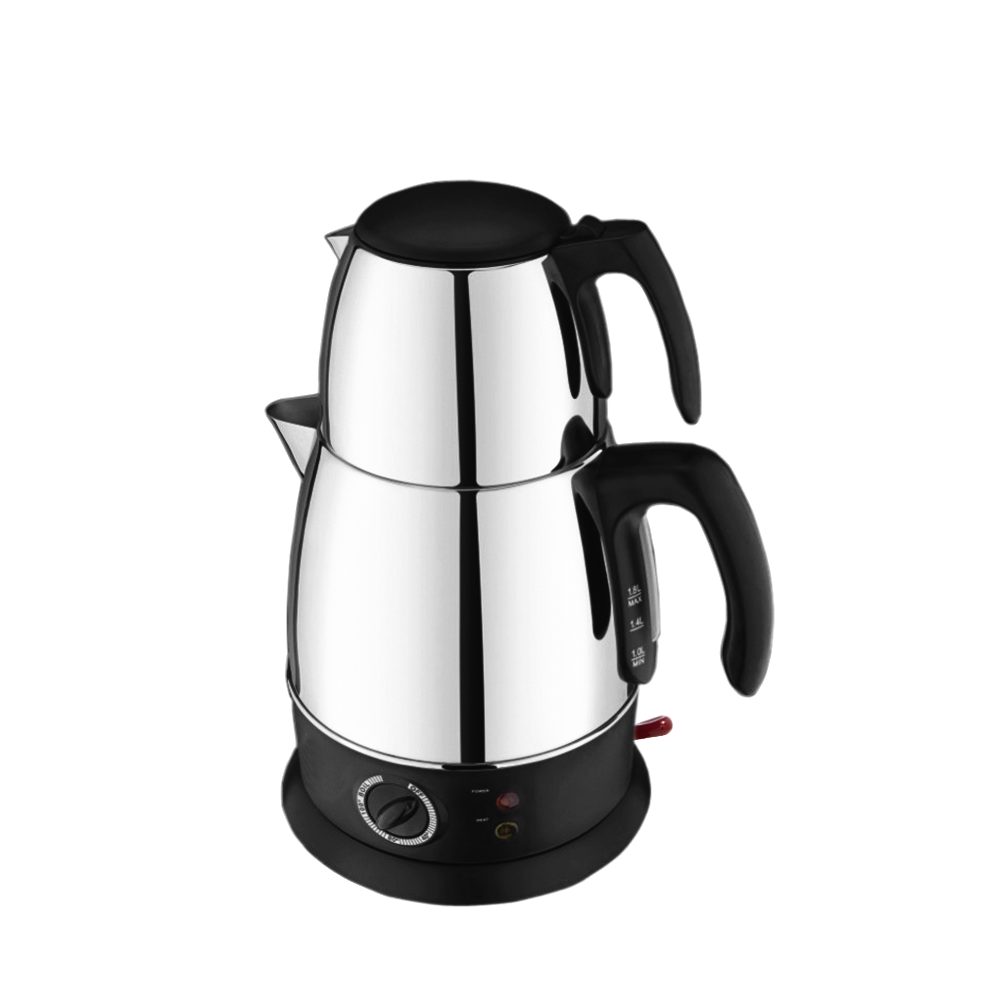 Electrical Turkish Tea Maker with 0.7 L Pot and 1.8L Kettle