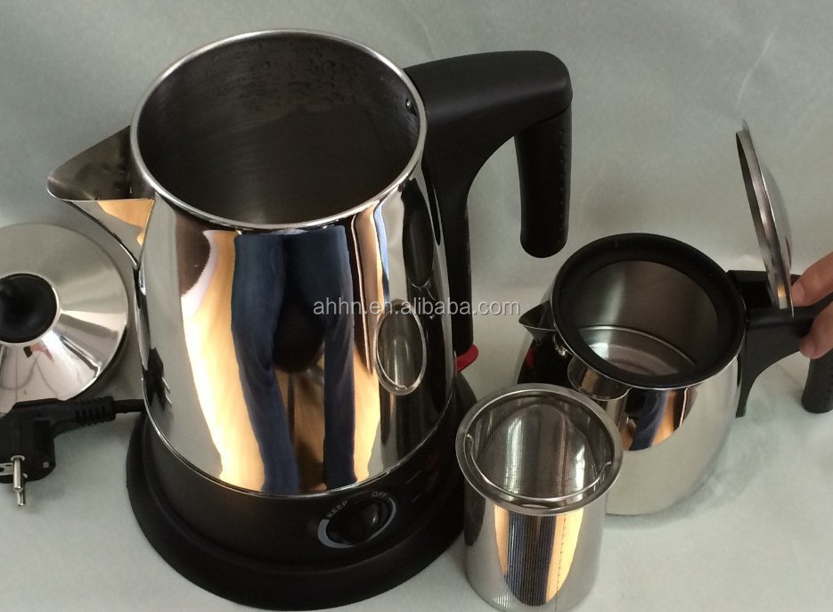 Electrical Turkish Tea Maker with Tea Pot and Kettle Stainless Steel  Pot for Tea Making and Warming