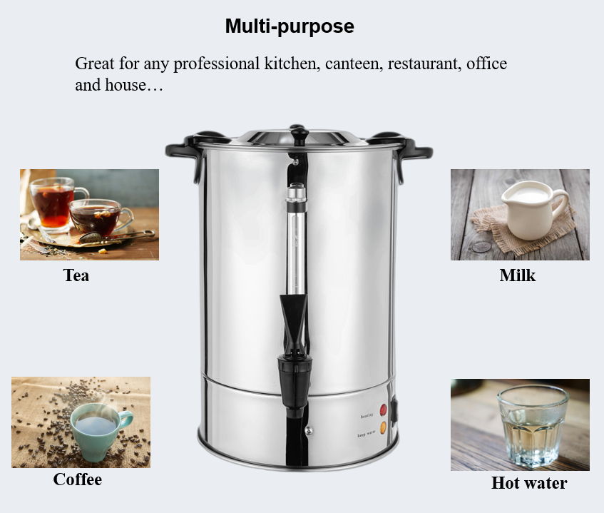 Commercial Coffee Urn Hot Water Urn Electric Kettle Water Boiler For Coffee Tea Milk Dispenser