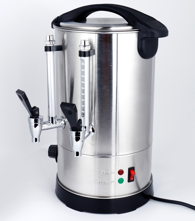 6L Double Layer & Taps Stainless Steel  Water Boiler & Mulled Wine Warmer