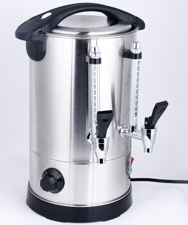 6L Double Layer & Taps Stainless Steel  Water Boiler & Mulled Wine Warmer