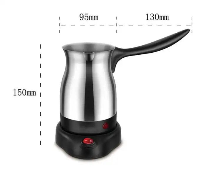 Multiple Colors 500ml Portable Electric Stainless Steel Coffee Maker/Milk Warmer/mini water boiler with Rotational Base