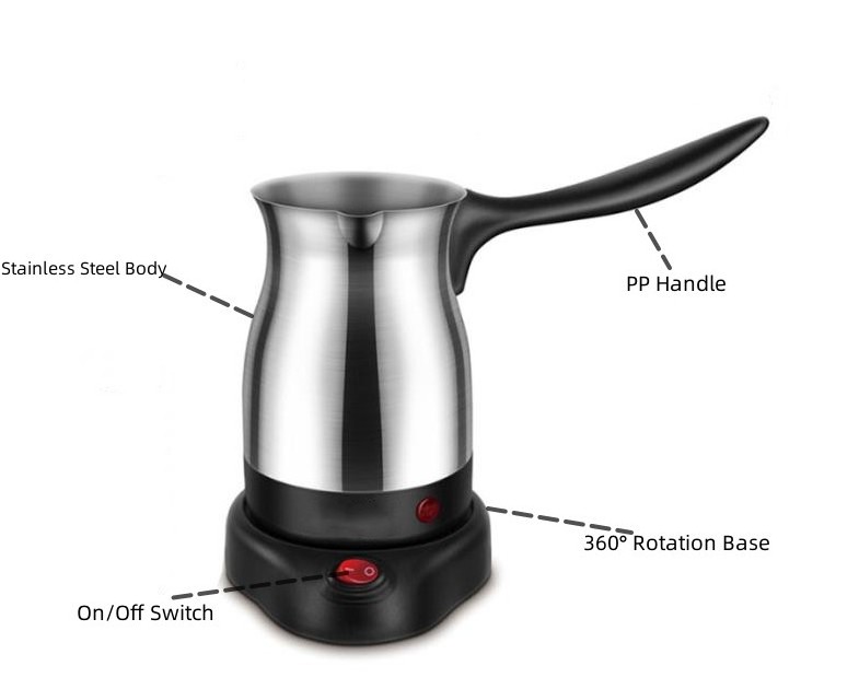 500 ML Portable Turkish Coffee Make Ibrik Mini Red For Office