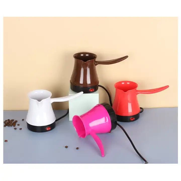 small and light 400ML size Plastic Coffee Maker/Milk Warmer/Tea Pot with attached power base