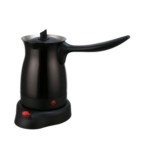 Black Turkish Coffee Maker 600ML Stainless Steel Turkish Coffee Pot Coffee Machine With Lid