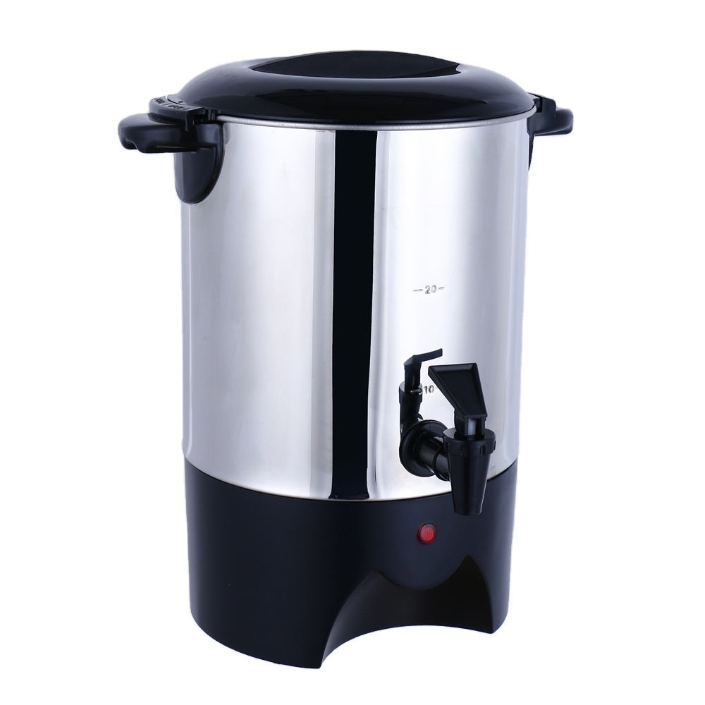 Stainless Steel Percolating Urn Coffee Maker 20 Cup Coffee Boiler Electric Water Coffee Urns