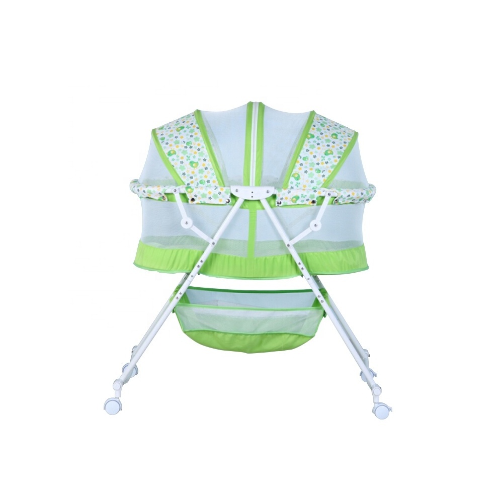 Steel plastic frame baby crib baby cradle swing for baby bed 605 C