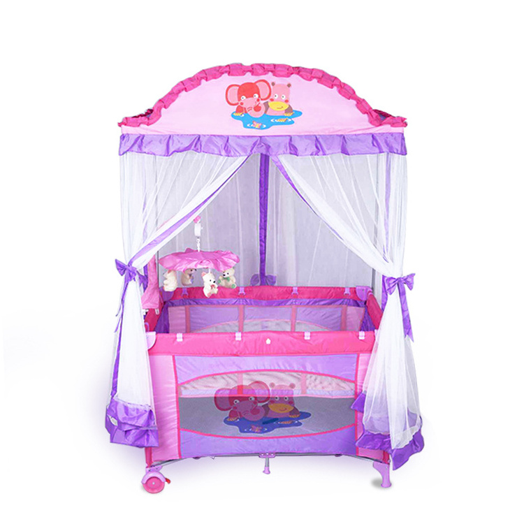 2019 wholesale new baby travel cot baby playpen outdoor foldable baby playpen crib for sale