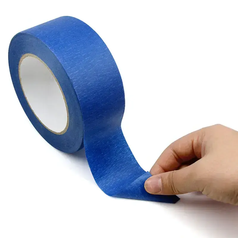 Rubber Glue 14 Days Uv Resistant Easy Removal Painter 35mm Light Blue Color Masking Tape