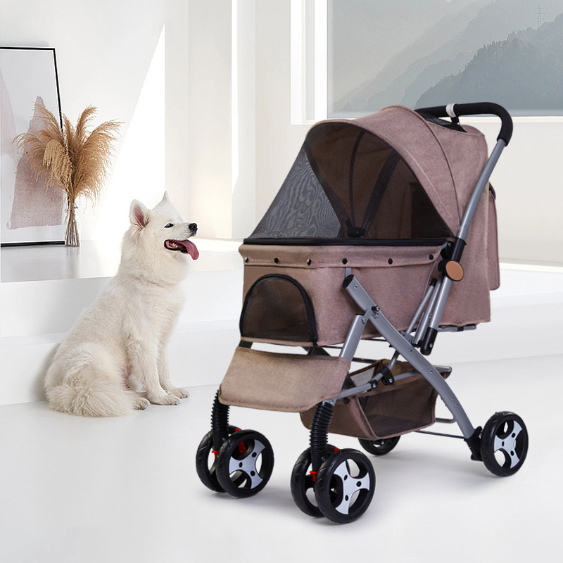 Plant Sell Pet Strollers Portable Folding Travel Dog Stroller Pet Trolley Cat Cart Carrier