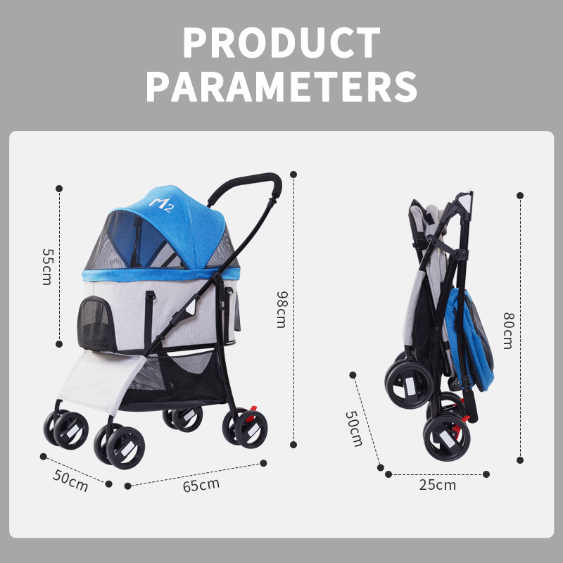 Wholesale Luxury Pet Stroller Dog Carrier 2 in 1 Pet Dog Stroller For Travel