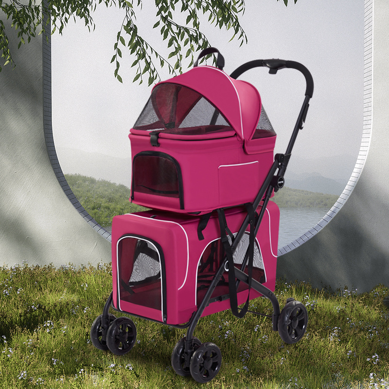 3 in 1 carrier utopian twin double dog stroller luxury 4 wheels pet cat stroller for large small dog