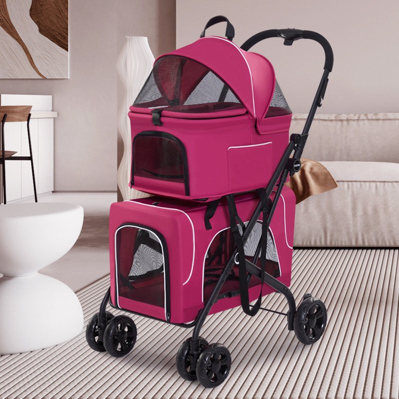 3 in 1 carrier utopian twin double dog stroller luxury 4 wheels pet cat stroller for large small dog