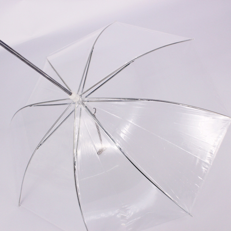 Hot Sale Clear dome Waterproof pet Transparent umbrella rain gear dog cat umbrella with leash