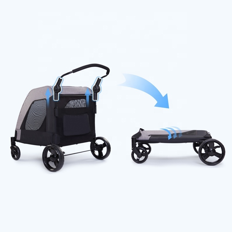 High Quality Factory Outlet Extra Large Big Dog Stroller 60KG Pet Outdoor Travel Carrier Durable Pet Dog Stroller