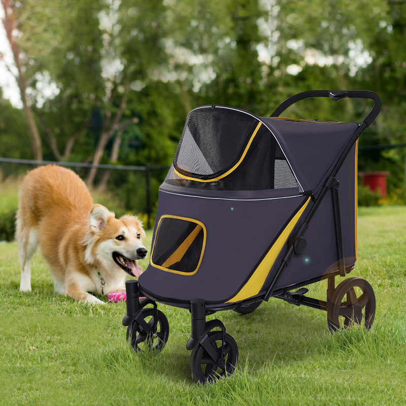 OEM customized Portable Pet Rover Premium Heavy Duty Dog Cat Pet Show Trolley Large Dog Stroller