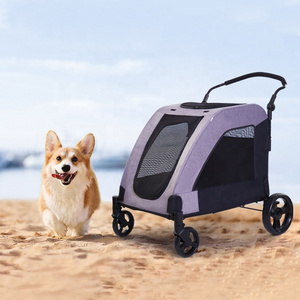 High Quality Factory Outlet Extra Large Big Dog Stroller 60KG Pet Outdoor Travel Carrier Durable Pet Dog Stroller