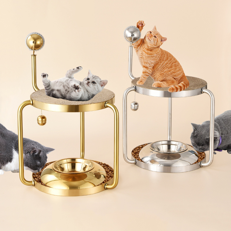 High quality new design cat toy stainless steel adult  cat climbing tree with platform scratching posts