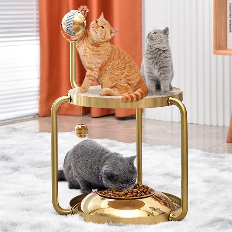 High quality new design cat toy stainless steel adult  cat climbing tree with platform scratching posts