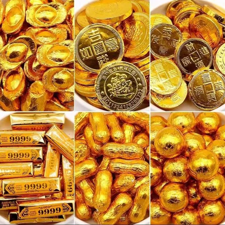 Coins And Gold Tissue Chocolate Children Chocolate Coin Candy Direct Supplier factory Wholesale