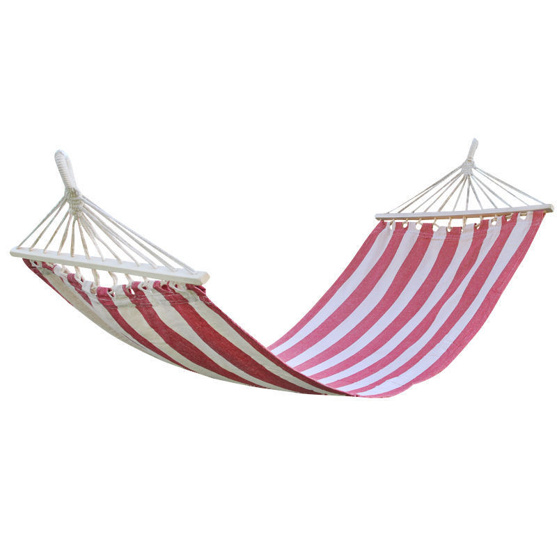 Portable Outdoor Camping Soft Canvas Cotton Fabric Hammock Cotton Hanging Chair Swing Hammock