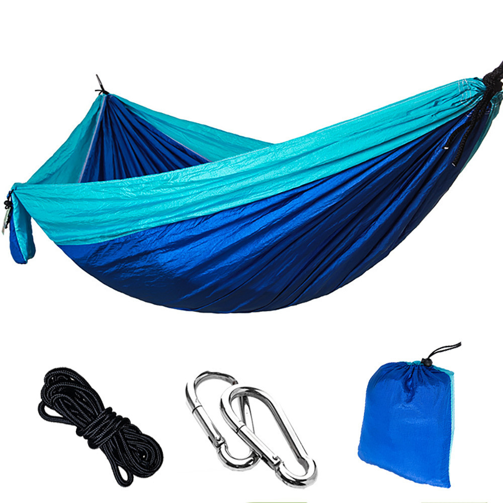 Parachute Outdoor Ultralight flat Nylon Camping haven Hammock swing tent luxury Bed with tree straps Hammocks