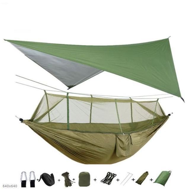 Outdoor Sunshade Curtain Mosquito Net Hammock Camping Waterproof Parachute Shade Nylon Hammocks