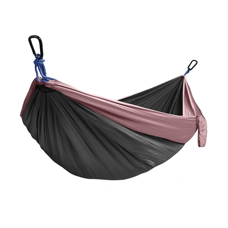 Double person lightweight collapsible waterproof nylon parachute cloth outdoor hiking hammock