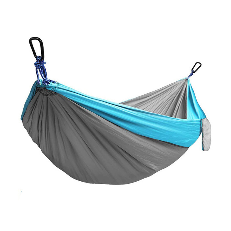 Double person lightweight collapsible waterproof nylon parachute cloth outdoor hiking hammock