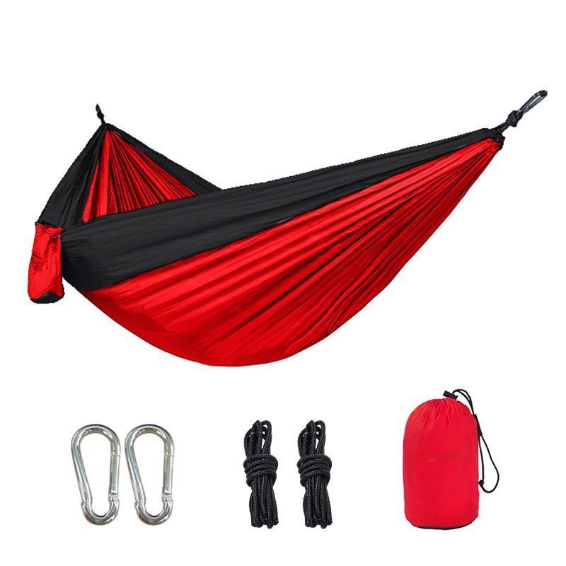 Large space 2 people 4 seasons outdoor ultra light foldable soft nylon fabric camping swing hammock