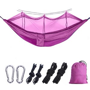 Manufacturers direct wholesale outdoor camping portable nylon High Density mosquito net hammock