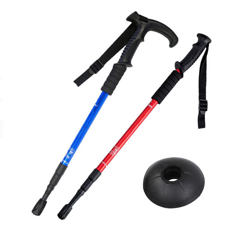 Wholesale Outdoor Alpenstock Carbon Fiber Walking Sticks Telescoping Foldable Self Defense canes and walking sticks