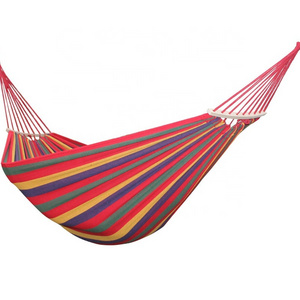 Outdoor anti rollover canvas hammock Curved stick duck bill hammock Dormitory swing hammock