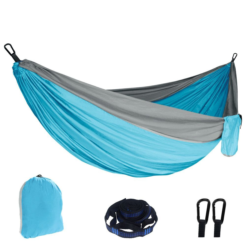 Wholesale 210T Nylon single double outdoor Portable sewing hanging Parachute Hammock Lightweight Camping Hammock